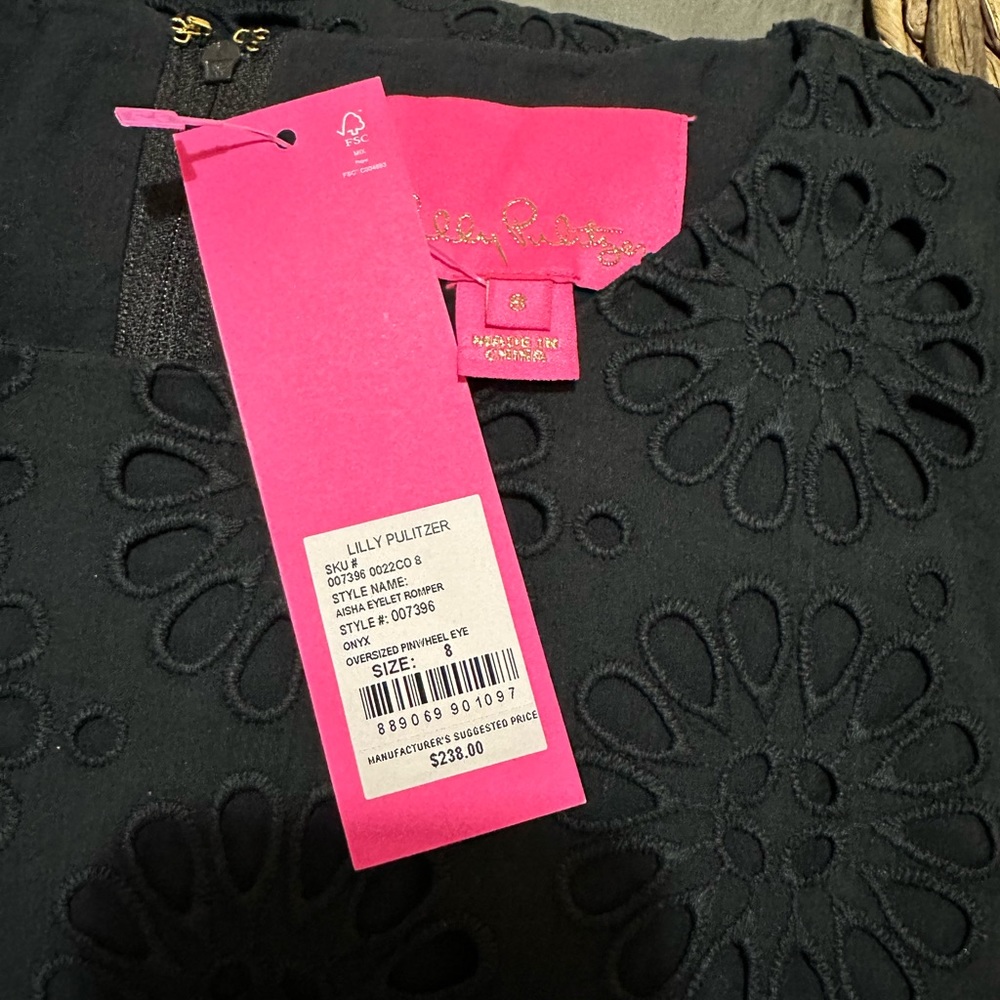 Lilly Pulitzer Black Aisha Romper